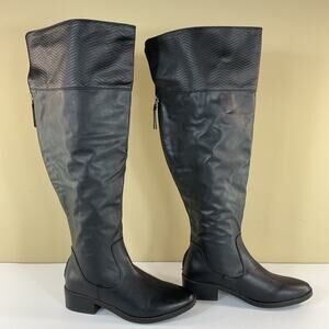 NEW Baretraps Women’s Marcela Wide Calf Over the Knee Boots Black Size 7M